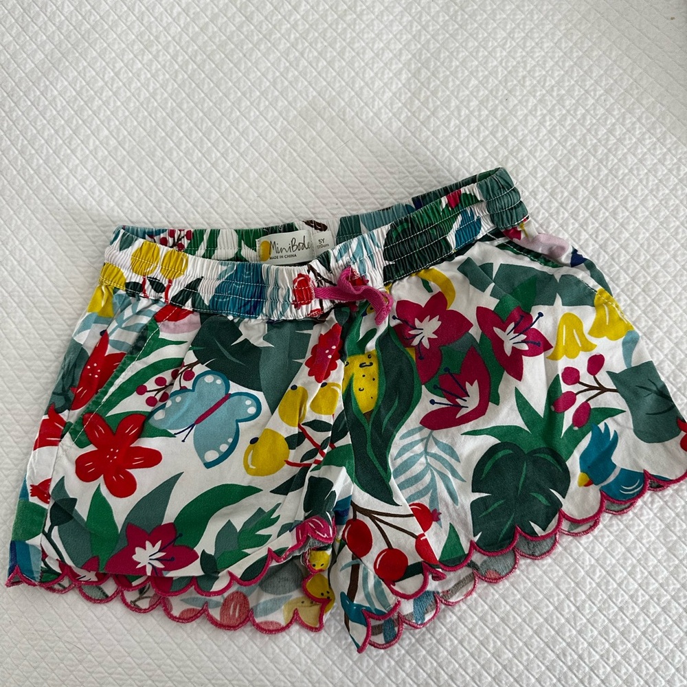 Mini Boden Girls Floral Shorts - Multicolor